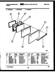 04 - Door Parts parts for Frigidaire Range GF600ND2 from AppliancePartsPros.com
