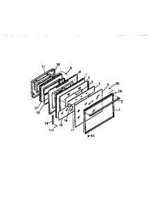 06 - Door parts for Frigidaire Range GF790HXV1 from AppliancePartsPros.com