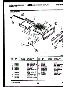 04 - Broiler Drawer Parts parts for Frigidaire Range GF830ND1 from AppliancePartsPros.com