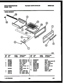 04 - Broiler Drawer Parts parts for Frigidaire Range GF830NW4 from AppliancePartsPros.com