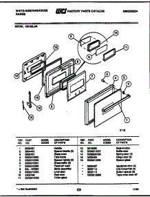 03 - Door Parts parts for Frigidaire Oven KB152LM1 from AppliancePartsPros.com