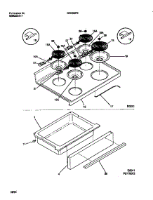 04 - Top / Drawer parts for Frigidaire Range GW30SPEA2 from AppliancePartsPros.com