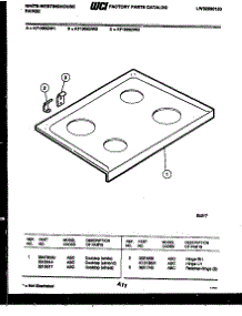 03 - Cooktop Parts parts for Frigidaire Range KF100KDD2 from AppliancePartsPros.com