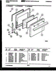 04 - Door Parts parts for Frigidaire Range KF100KDD2 from AppliancePartsPros.com