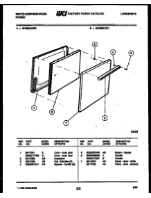 03 - Door Parts parts for Frigidaire Range GF306KXW1 from AppliancePartsPros.com