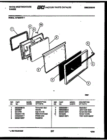 05 - Door Parts parts for Frigidaire Range GF320NW1 from AppliancePartsPros.com