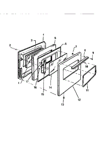 06 - Door parts for Frigidaire Range GF410HXP0 from AppliancePartsPros.com