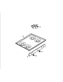 03 - Top, Control Panel parts for Frigidaire Range GF501HXV1 from AppliancePartsPros.com