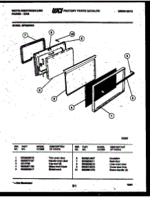 05 - Door Parts parts for Frigidaire Range GF620NW3 from AppliancePartsPros.com
