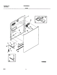 05 - Door parts for White Westinghouse Dishwasher WDB956MBC0 from AppliancePartsPros.com