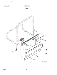11 - Frame parts for White Westinghouse Dishwasher WDB954MBS0 from AppliancePartsPros.com
