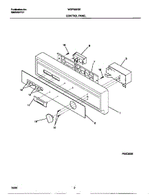 02 - Control Panel parts for Frigidaire Dishwasher WDP632GER0 from AppliancePartsPros.com