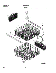 13 - Racks parts for White Westinghouse Dishwasher WDB954MBS0 from AppliancePartsPros.com