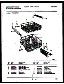 08 - Racks And Trays parts for Frigidaire Dishwasher WDB662RBR0 from AppliancePartsPros.com
