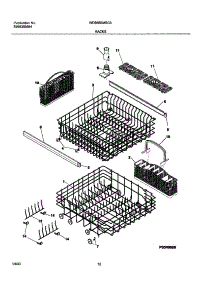 13 - Racks parts for White Westinghouse Dishwasher WDB956MBC0 from AppliancePartsPros.com
