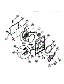 03 - Door Parts parts for Frigidaire Dryer DE271KDH1 from AppliancePartsPros.com