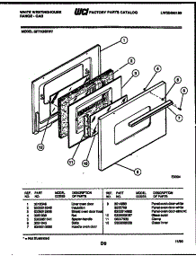 06 - Door Parts parts for Frigidaire Range GF710HXD7 from AppliancePartsPros.com