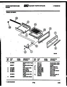 04 - Broiler Drawer Parts parts for Frigidaire Range GF740NW1 from AppliancePartsPros.com
