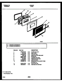 06 - Door Parts parts for Frigidaire Range GF630RXW1 from AppliancePartsPros.com