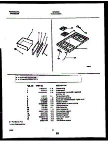 07 - Cooktop And Drawer Parts parts for Frigidaire Range GF690RXD1 from AppliancePartsPros.com
