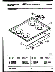 03 - Cooktop Parts parts for Frigidaire Range GF710HXW7 from AppliancePartsPros.com