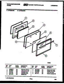 05 - Door Parts parts for Frigidaire Range GF780KXW2 from AppliancePartsPros.com