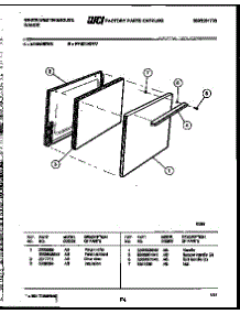 04 - Door Parts parts for Frigidaire Range KF201HDW7 from AppliancePartsPros.com