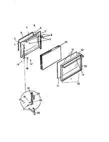 04 - Door parts for Frigidaire Range KF350GDF3 from AppliancePartsPros.com