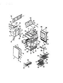06 - Cavity & Side Panel parts for Frigidaire Range KF350GDW1 from AppliancePartsPros.com