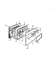 06 - Door parts for Frigidaire Range GF716HXH2 from AppliancePartsPros.com