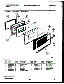 04 - Door Parts parts for Frigidaire Range GF740NW5 from AppliancePartsPros.com