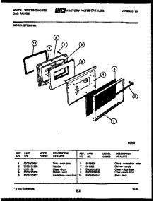 05 - Door Parts parts for Frigidaire Range GF860NW1 from AppliancePartsPros.com