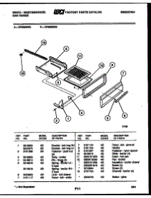 07 - Broiler Drawer Parts parts for Frigidaire Range GF860NW2 from AppliancePartsPros.com