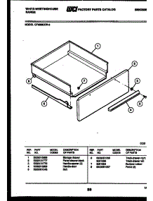 05 - Drawer Parts parts for Frigidaire Range GF980KXW5 from AppliancePartsPros.com