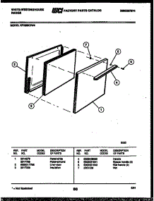 03 - Door Parts parts for Frigidaire Range KF200KDW4 from AppliancePartsPros.com