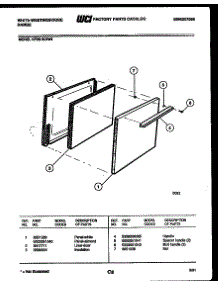 03 - Door Parts parts for Frigidaire Range KF201KDW4 from AppliancePartsPros.com