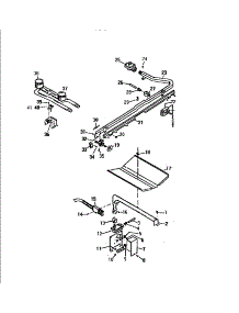 04 - Burner Assembly parts for Frigidaire Range GF830HXV1 from AppliancePartsPros.com