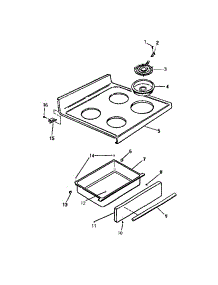 03 - Top, Drawer parts for Frigidaire Range KF300GDH2 from AppliancePartsPros.com