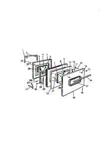 03 - Door parts for Frigidaire Range KD220GDH1 from AppliancePartsPros.com