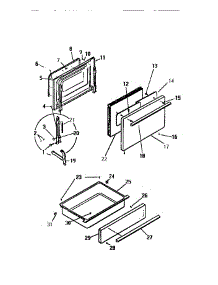 03 - Door & Drawer parts for Frigidaire Range KF200GDW1 from AppliancePartsPros.com