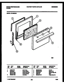 04 - Door Parts parts for Frigidaire Range KF100KDW5 from AppliancePartsPros.com