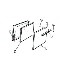 04 - Door parts for Frigidaire Range KF201HDD3 from AppliancePartsPros.com