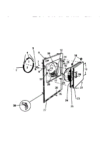03 - Front Panel, Door, Base parts for Frigidaire Dryer DE640JDW1 from AppliancePartsPros.com