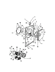 02 - Front Panel, Door, Motor parts for Frigidaire Dryer DG250EXW5 from AppliancePartsPros.com
