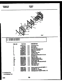 07 - Door Parts parts for Frigidaire Range GF790RXW1 from AppliancePartsPros.com