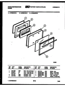 06 - Door Parts parts for Frigidaire Range GF980KXW1 from AppliancePartsPros.com