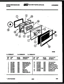 White-Westinghouse Range - Electric - Lw32088300 Lower Oven Door parts for Frigidaire Range KC935JD3 from AppliancePartsPros.com