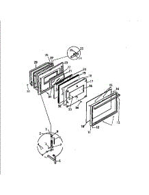 03 - Door parts for Frigidaire Range KD860GDK1 from AppliancePartsPros.com