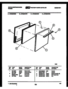 03 - Door Parts parts for Frigidaire Range KF200KDW1 from AppliancePartsPros.com