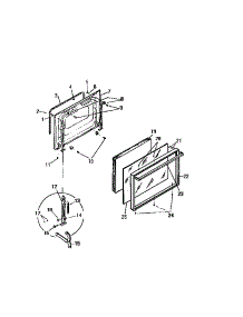 04 - Door parts for Frigidaire Range KF320JDW0 from AppliancePartsPros.com